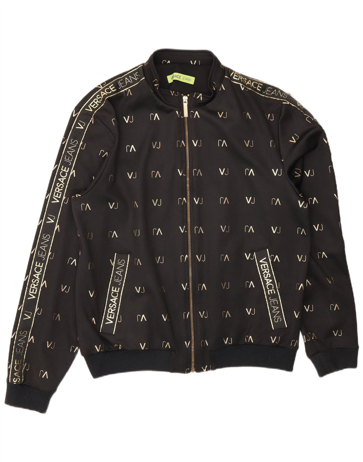 Versace Herre grafisk træningsdragt Topjakke XL Sort Polyester Sports