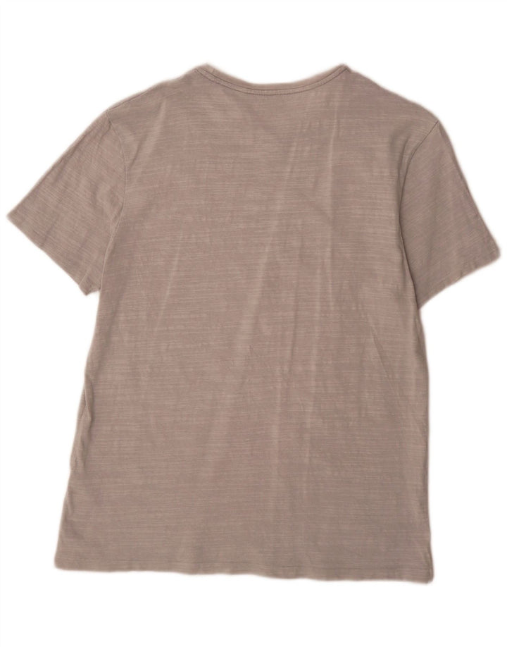All Saints Herre T-Shirt Top Stor Grå Flecked Bomuld