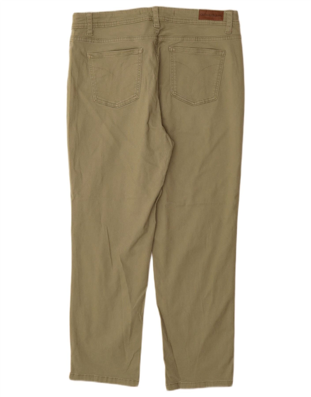 CALVIN KLEIN koniske fritidsbukser til kvinder US 10 Large W30 L27 Grøn