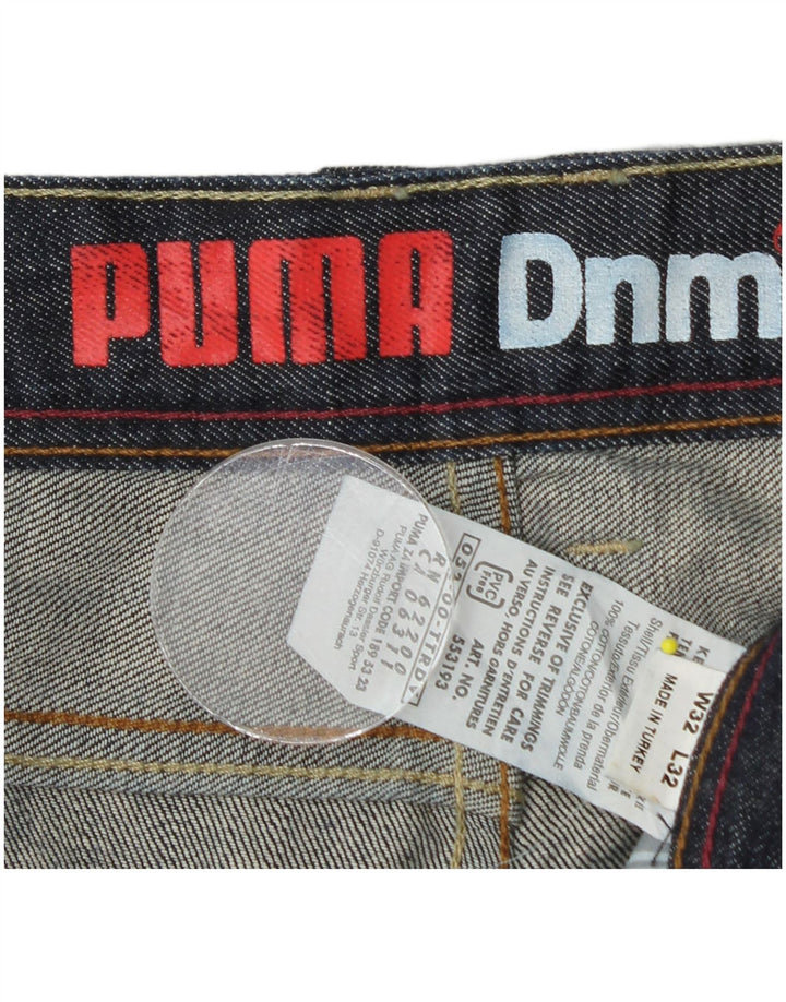 Puma Straight Jeans til mænd W32 L28 Marineblå bomuld