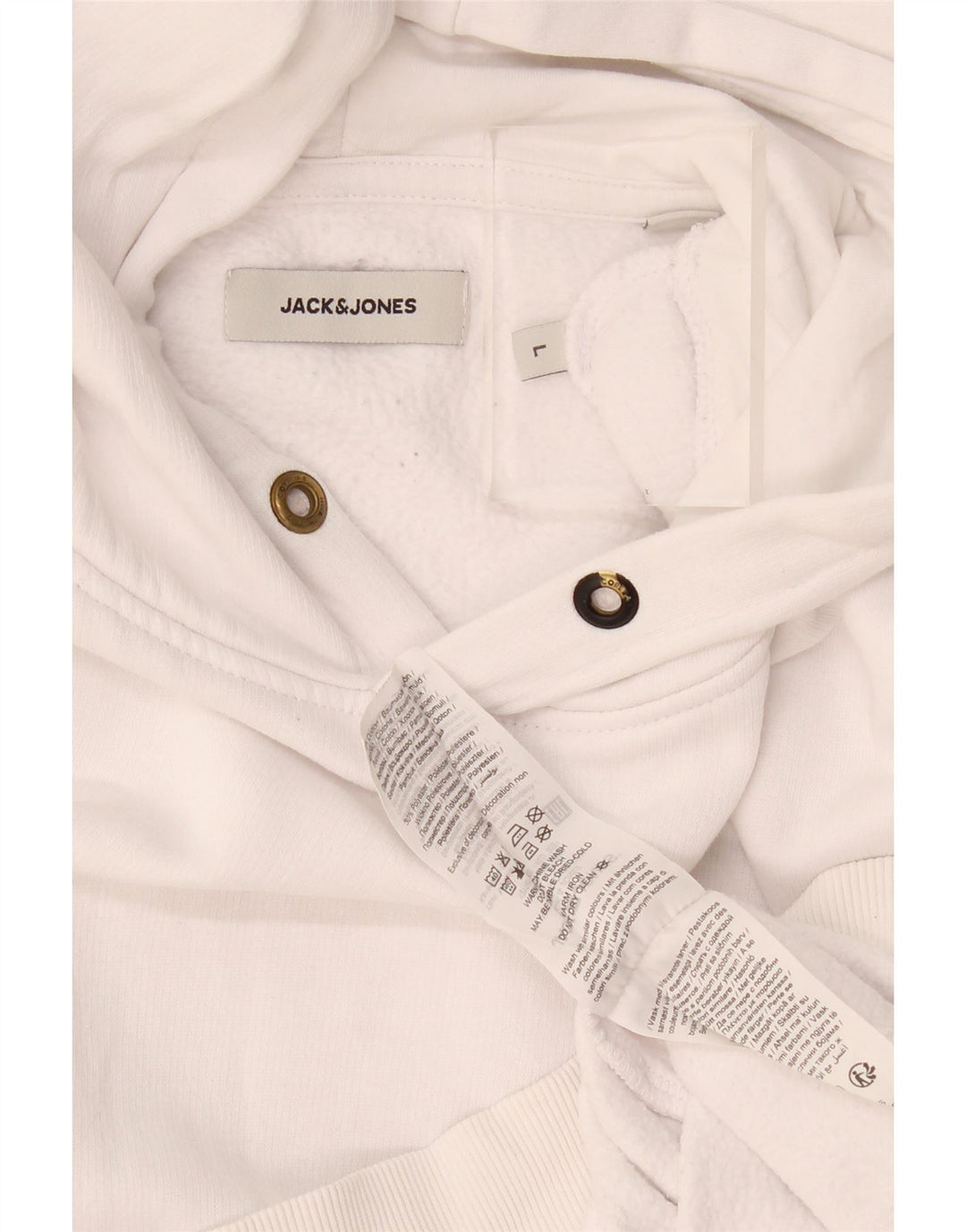 Jack & Jones Hættetrøje til mænd Stor hvid bomuld