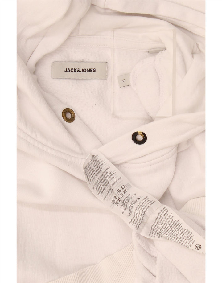 Jack & Jones Hættetrøje til mænd Stor hvid bomuld
