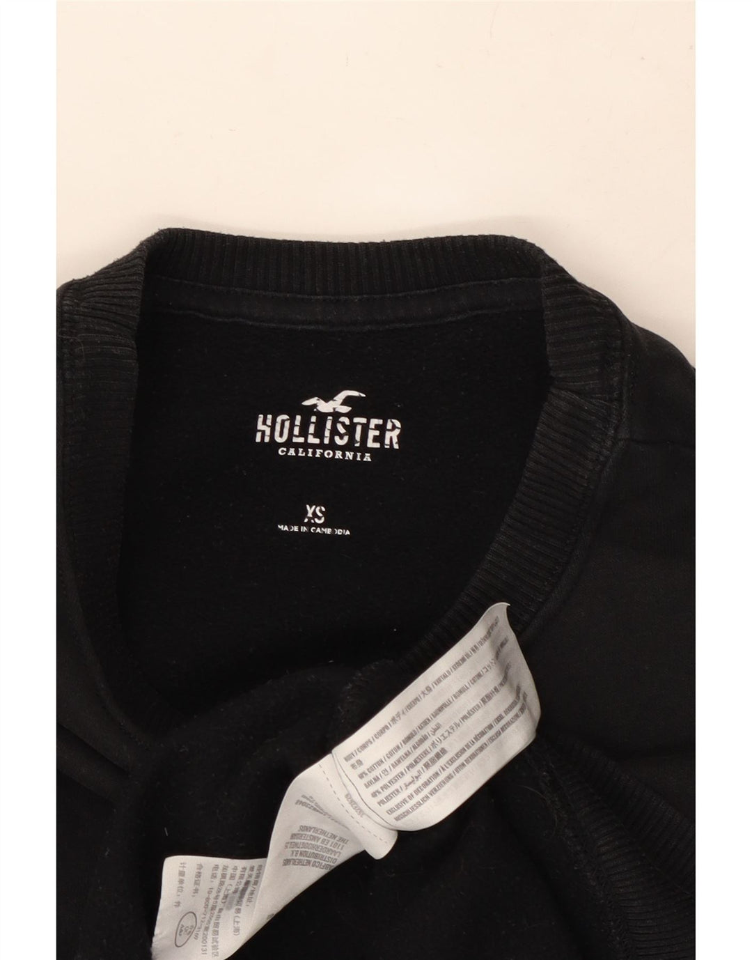 HOLLISTER Sweatshirt til mænd XS Sort bomuld