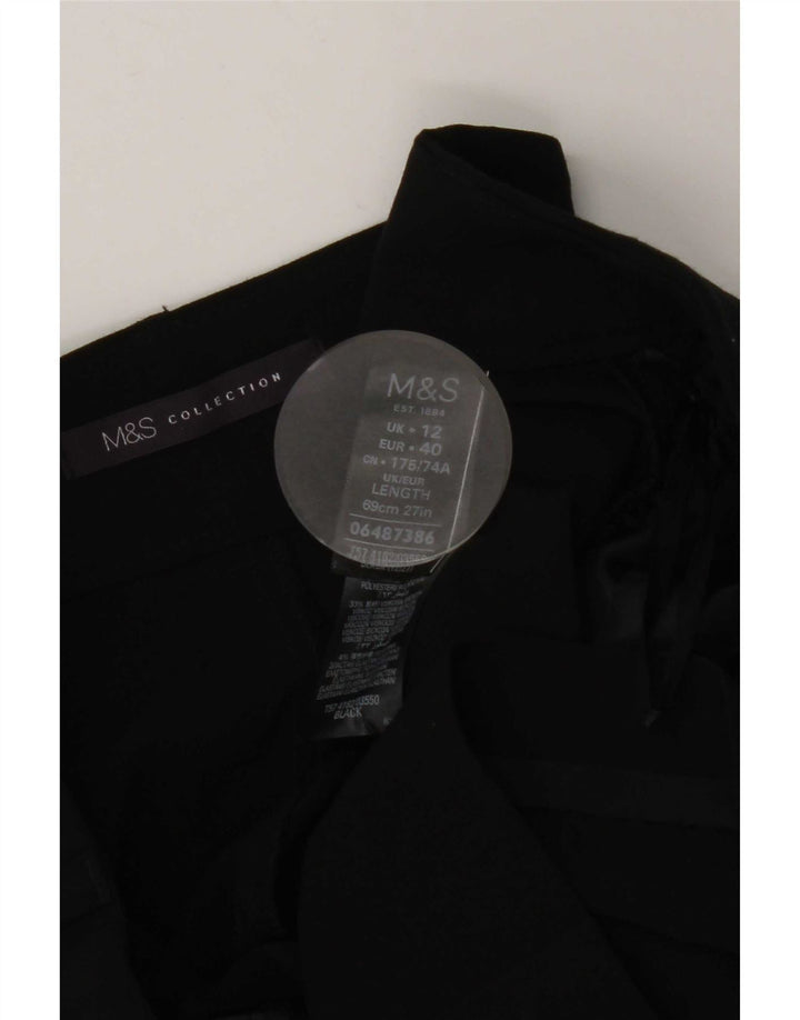 Marks & Spencer Pencil Nederdel til kvinder UK 12 Medium W30 Sort Polyester