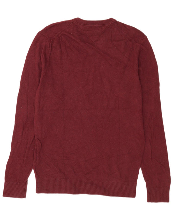 Tommy Hilfiger Herre V-hals sweater Medium Bourgogne Bomuld