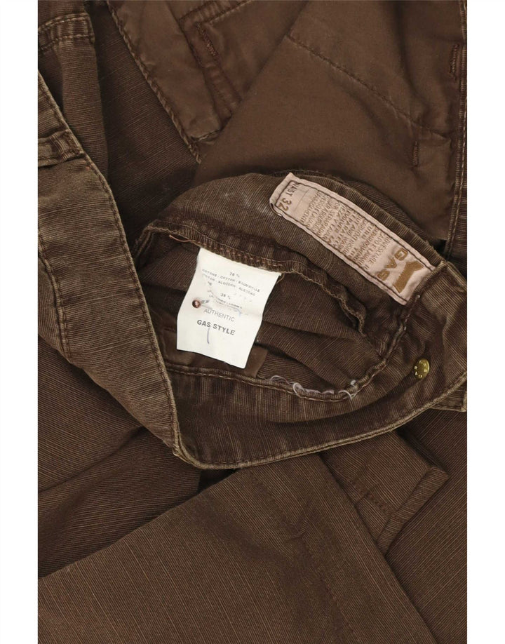 Gas Chino Shorts til mænd W32 Medium brun bomuld