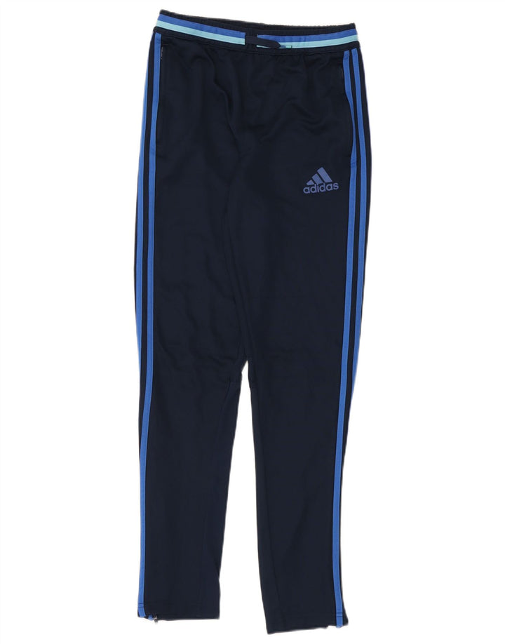 ADIDAS drenge Climacool træningsdragt bukser 13-14 år marineblå polyester