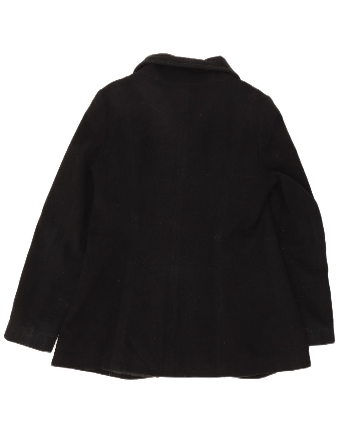 Zara Dame 3-knaps blazerjakke UK 14 Stor sort uld