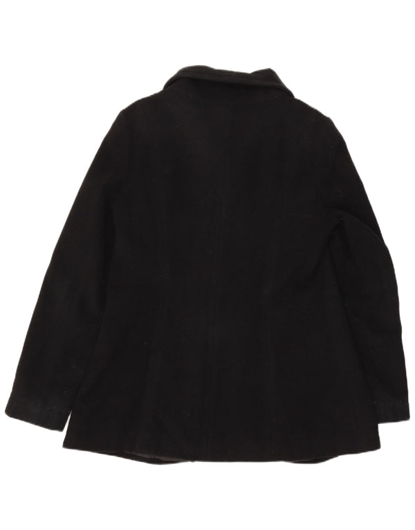 Zara Dame 3-knaps blazerjakke UK 14 Stor sort uld