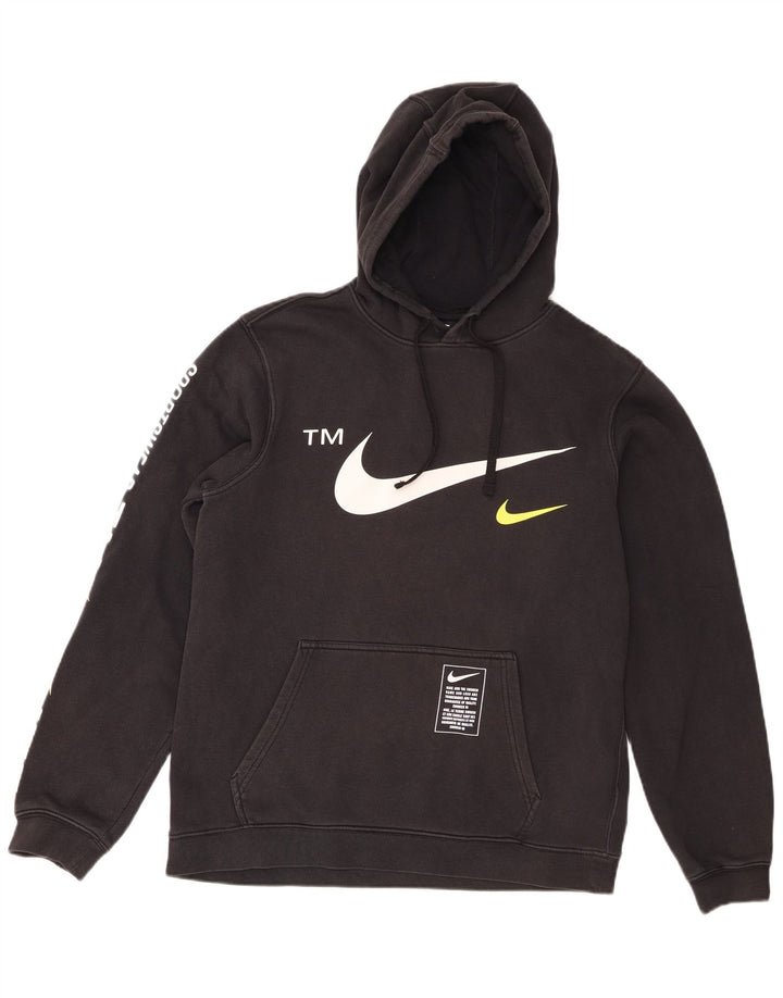 Nike grafisk hættetrøje til mænd mellem sort bomuld