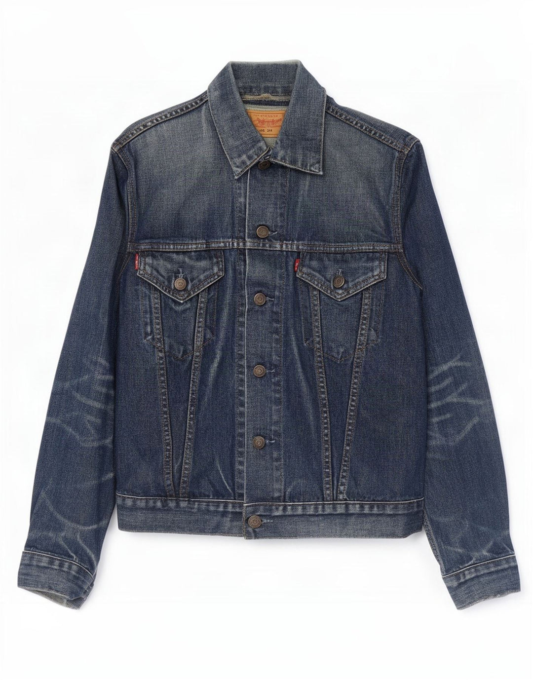 Levi's Herre denimjakke UK 36 Lille marineblå bomuld