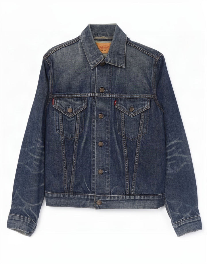 Levi's Herre denimjakke UK 36 Lille marineblå bomuld