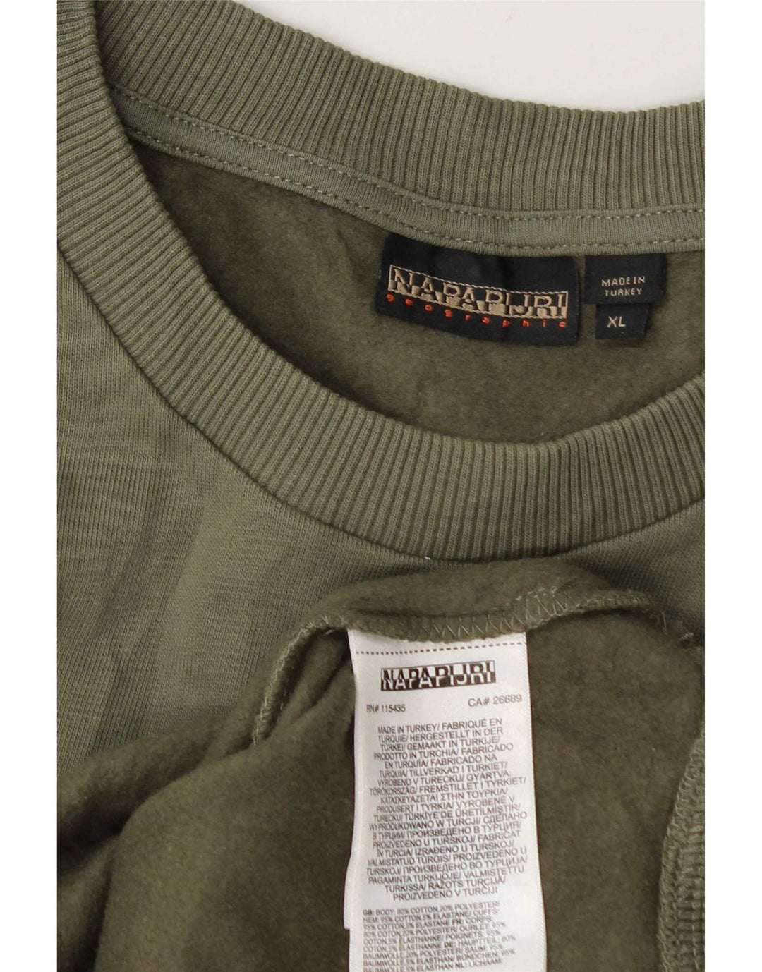 Napapijri Herre Sweatshirt Jumper XL Grøn Bomuld