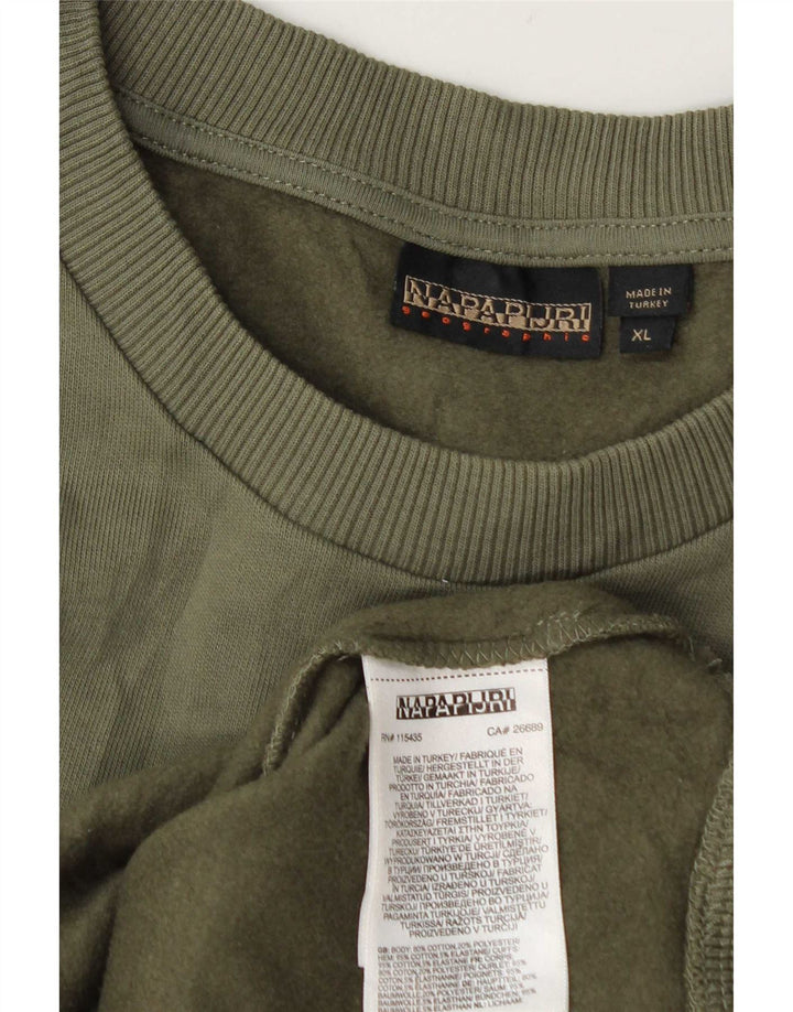 Napapijri Herre Sweatshirt Jumper XL Grøn Bomuld
