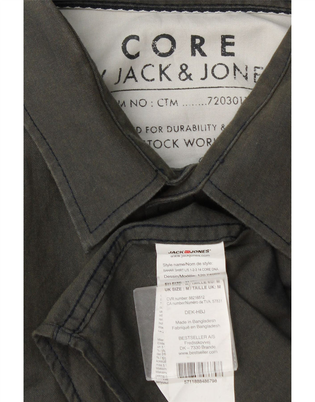 Jack & Jones Herreskjorte Medium Khaki Bomuld