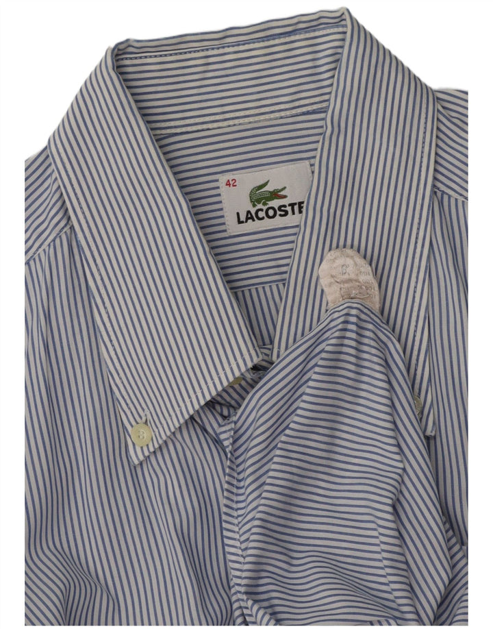LACOSTE Herreskjorte str. 42 Large Blue Pinstripe Cotton