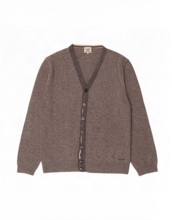 Henry Cottons Dame Cardigan Sweater UK 22 3XL Grå Virgin Wool