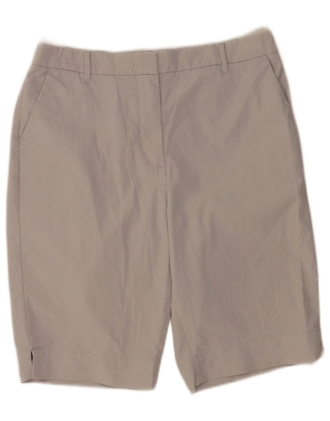 Marks & Spencer Chino Shorts til kvinder UK 12 Medium W30 Grå Bomuld