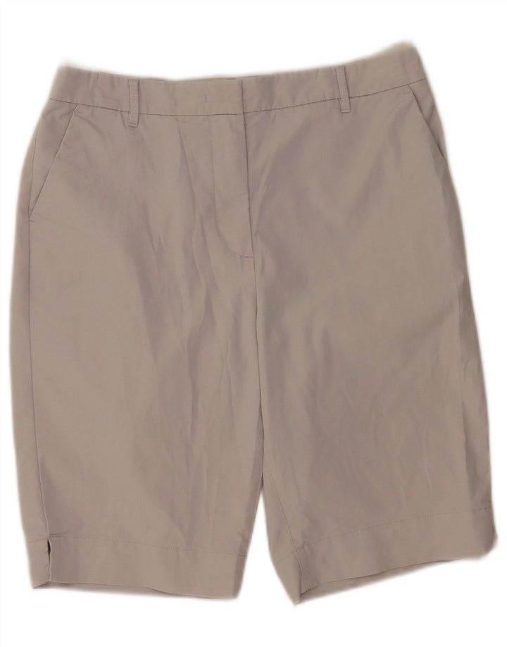 Marks & Spencer Chino Shorts til kvinder UK 12 Medium W30 Grå Bomuld