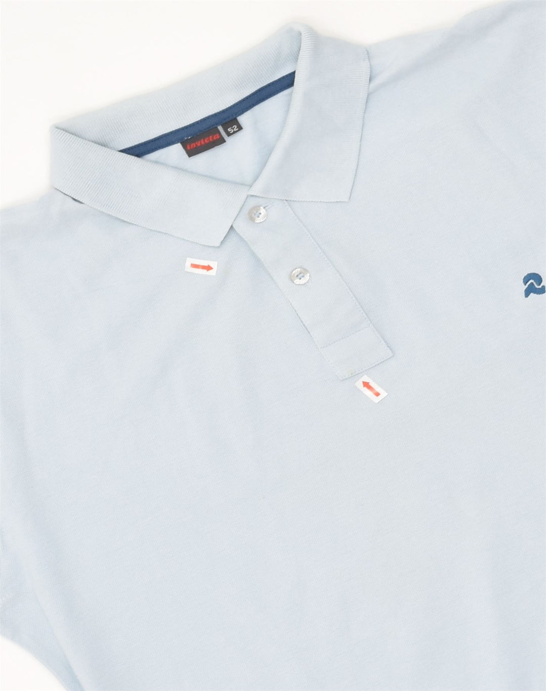 INVICTA Mens Polo Shirt IT 52 Large Blue Cotton | Vintage Invicta | Thrift | Second-Hand Invicta | Used Clothing | Messina Hembry 