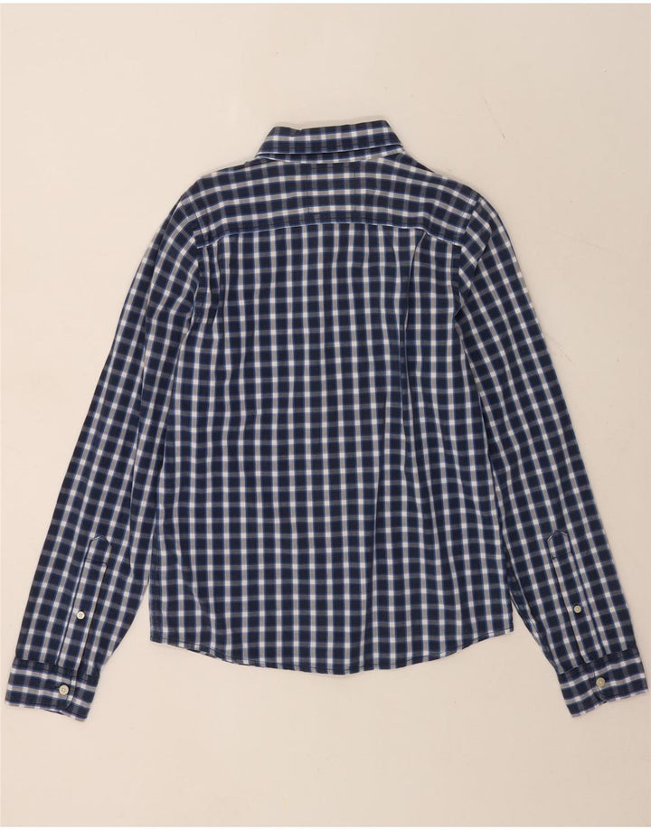 Hollister Herreskjorte Medium Blue Gingham Cotton