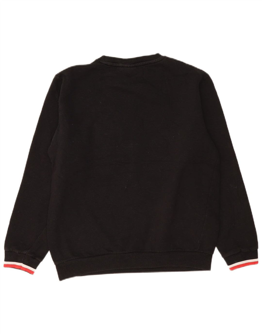 FILA Dame Oversized Sweatshirt Jumper UK 10 Small Black Bomuld