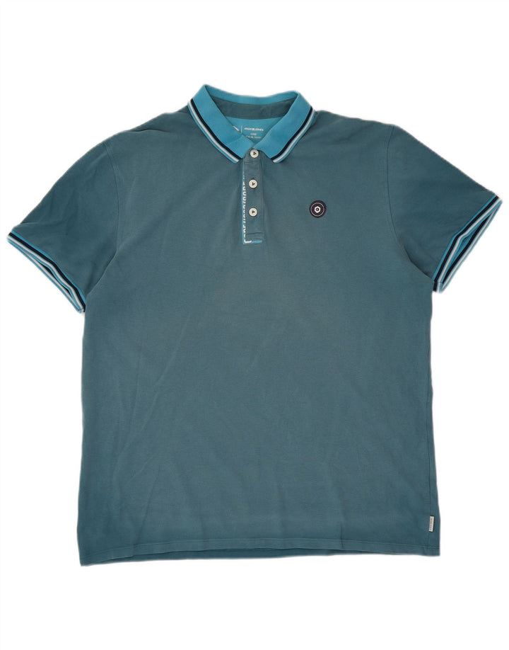 JACK & JONES Poloshirt til mænd XL Blå Bomuld