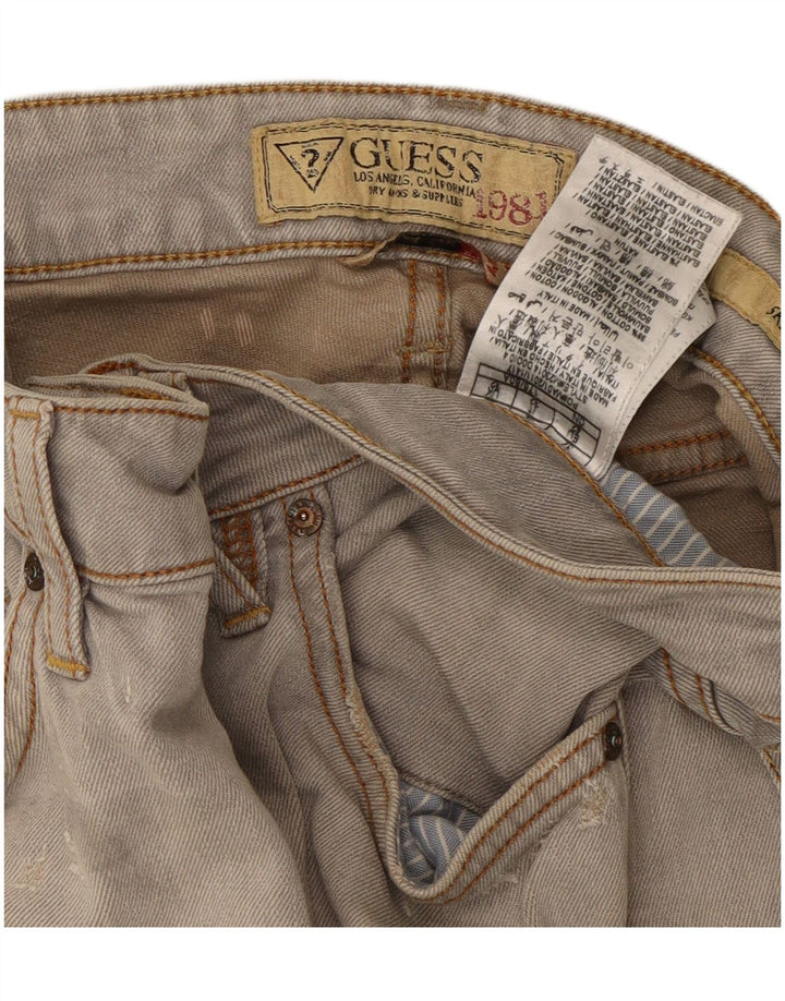 GUESS Distressed Skinny Jeans til mænd W32 L32 Grå bomuld