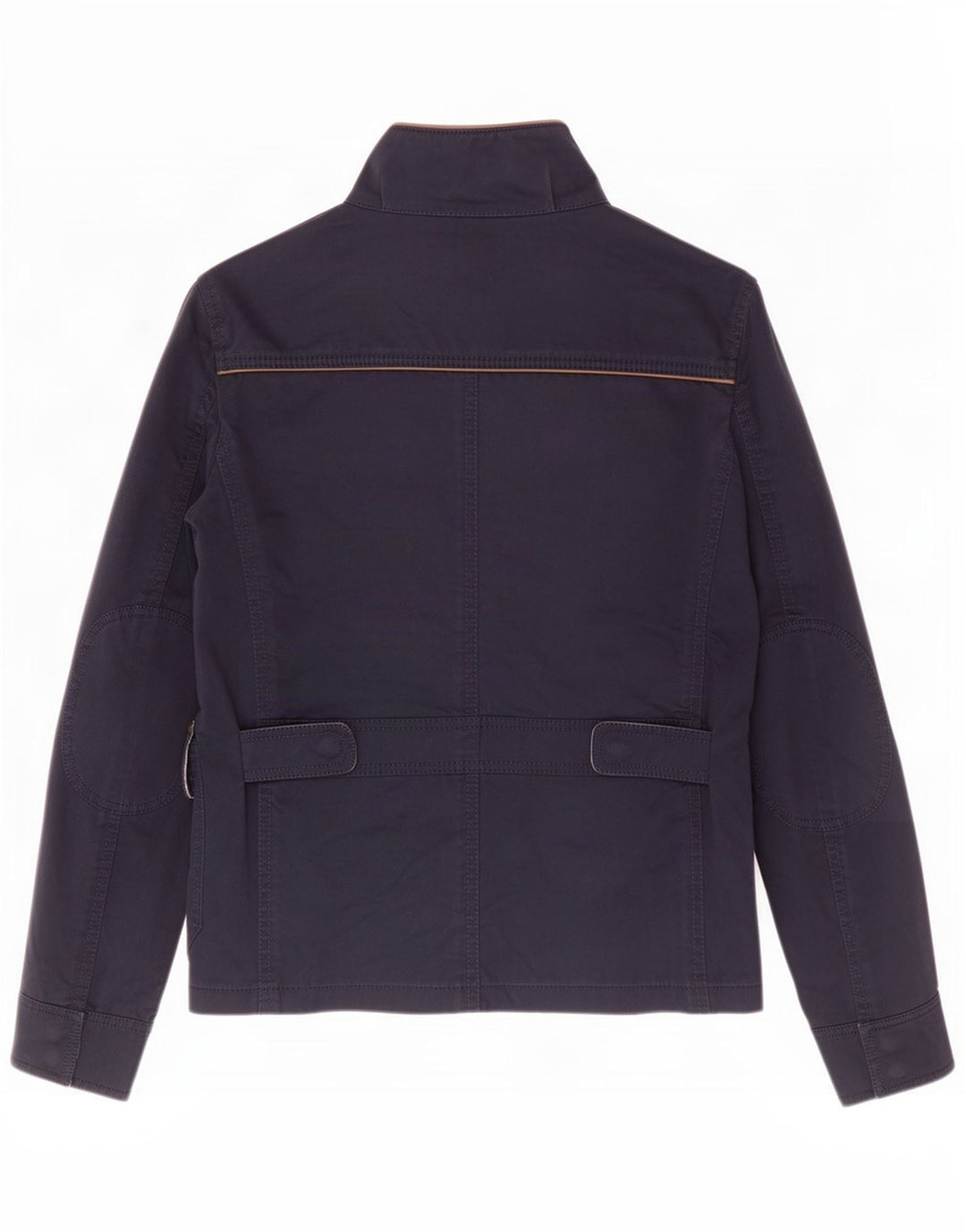 Massimo Dutti Womens Utility Jacket UK 10 Small Navy Blue Cotton