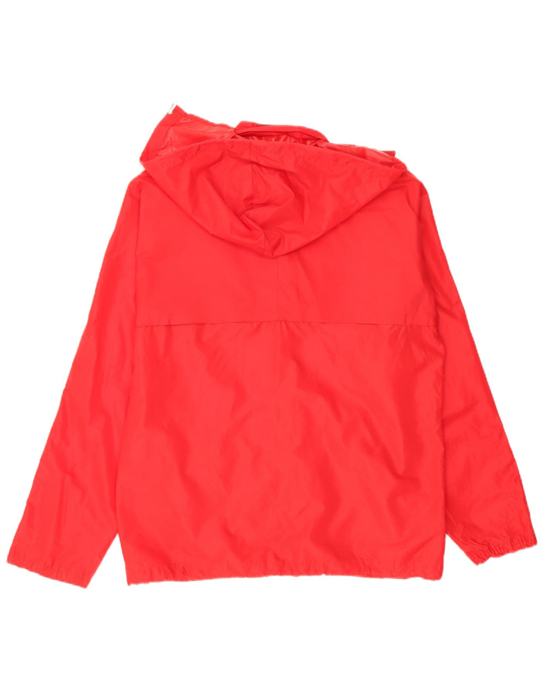 ADIDAS Womens Hooded Rain Jacket UK 16 Large Red Polyester