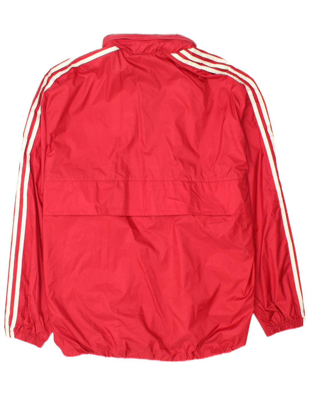 ADIDAS Mens Hooded Rain Jacket UK 42/44 Large Red Polyamide