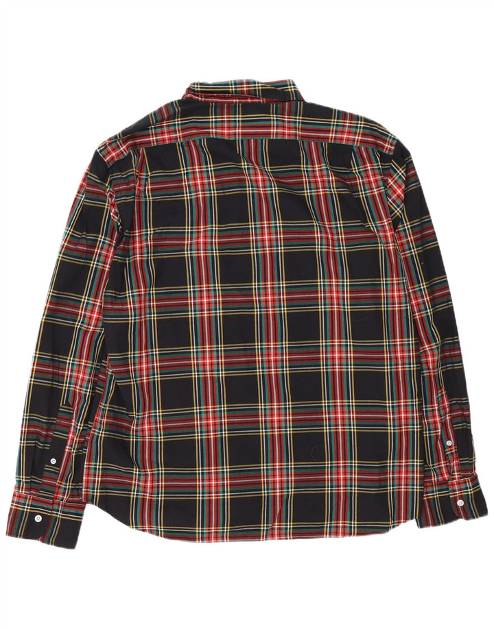 J. Crew Herreskjorte XL Sort Plaid Bomuld