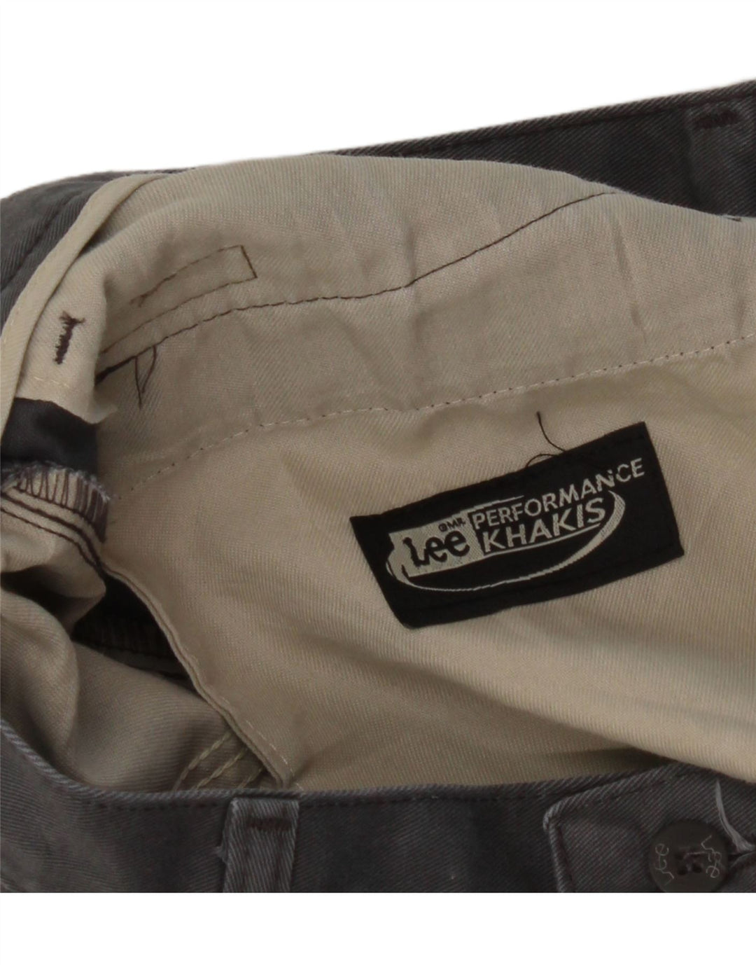 LEE Mens Pegged Chino Trousers W33 L30 Grey Cotton Vintage Lee and Second-Hand Lee from Messina Hembry 