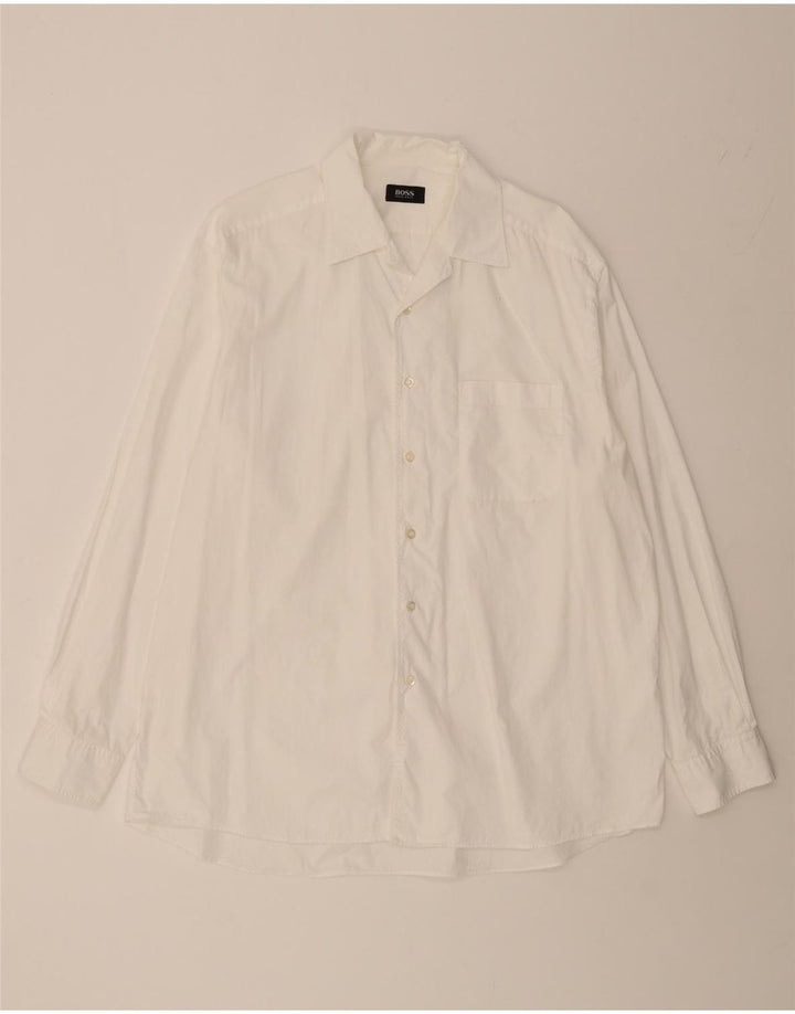 HUGO BOSS Mens Shirt XL White Vintage Hugo Boss and Second-Hand Hugo Boss from Messina Hembry 