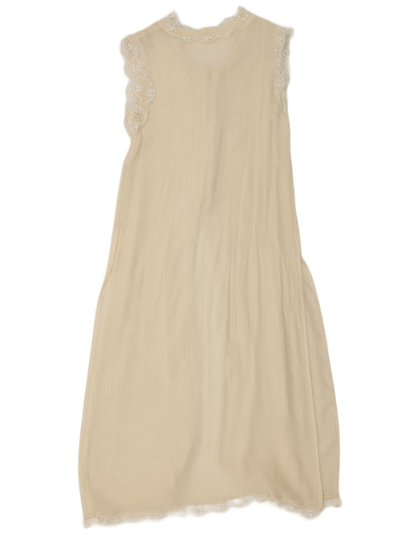 Vintage Dame Slip Dress UK 10 Small Off White