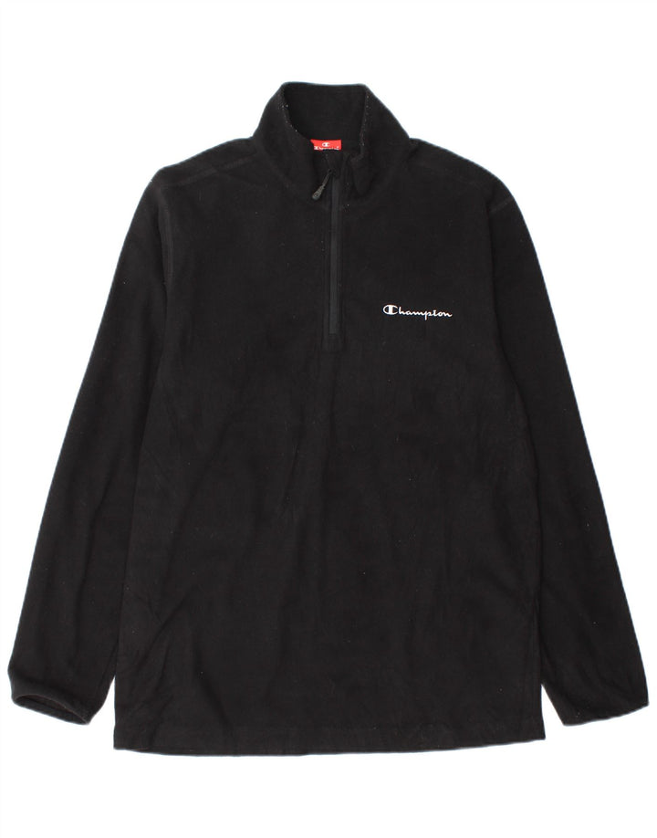 CHAMPION Herre lynlås hals fleece jumper stor sort polyester
