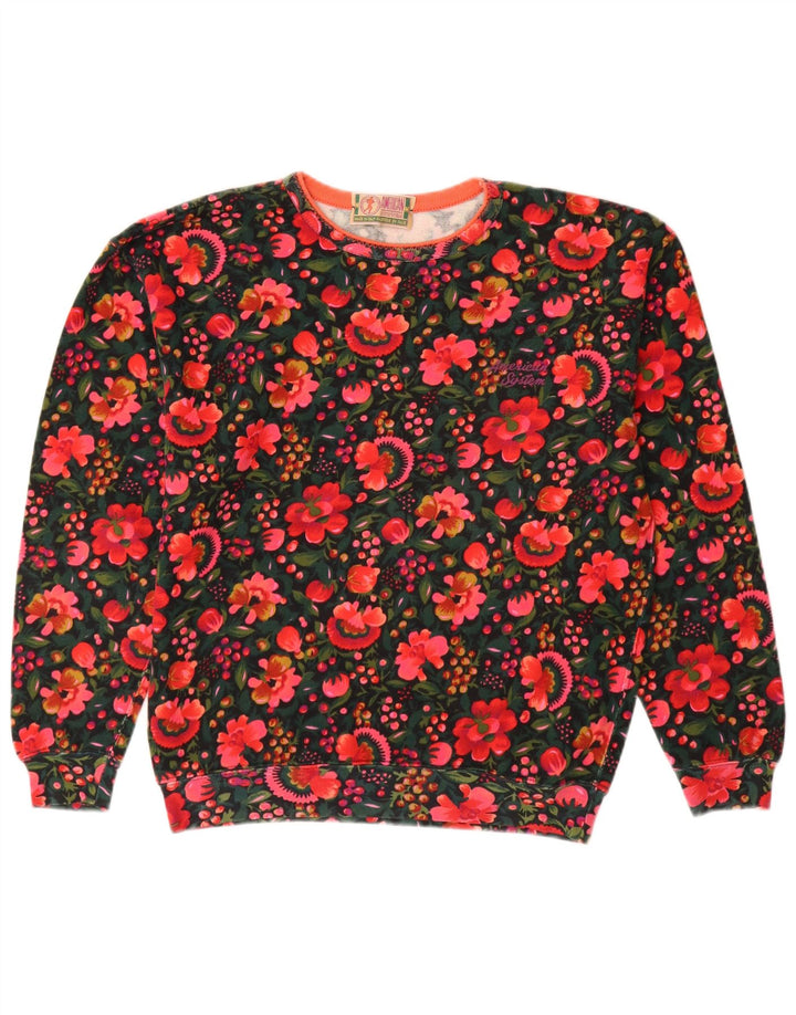American System Dame Sweatshirt Jumper UK 14 Medium Multicolored Floral