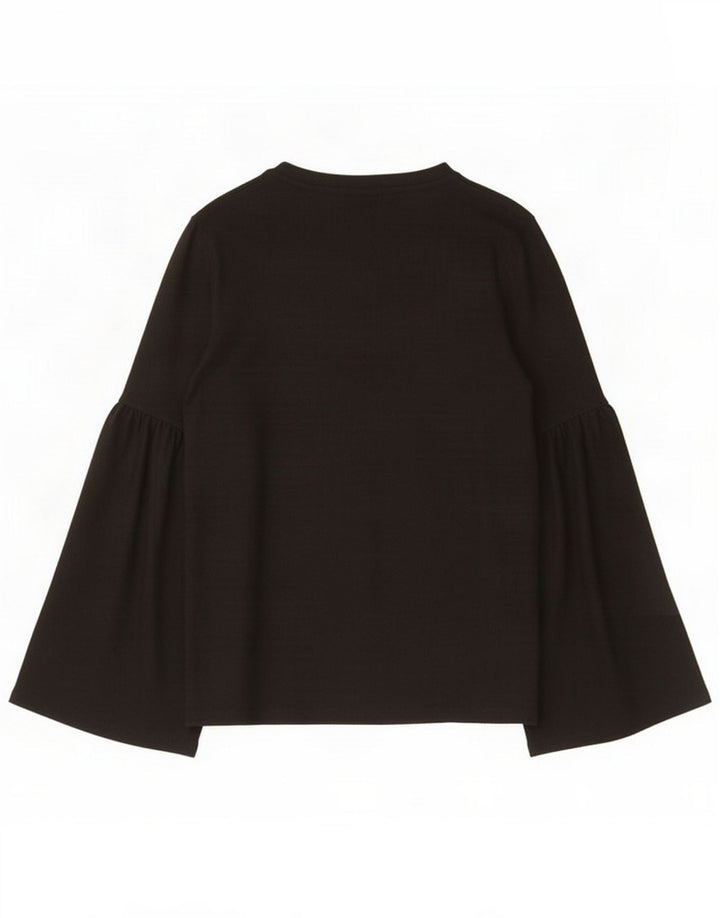 Zara Dame Trafaluc Top Langærmet UK 14 Medium Sort