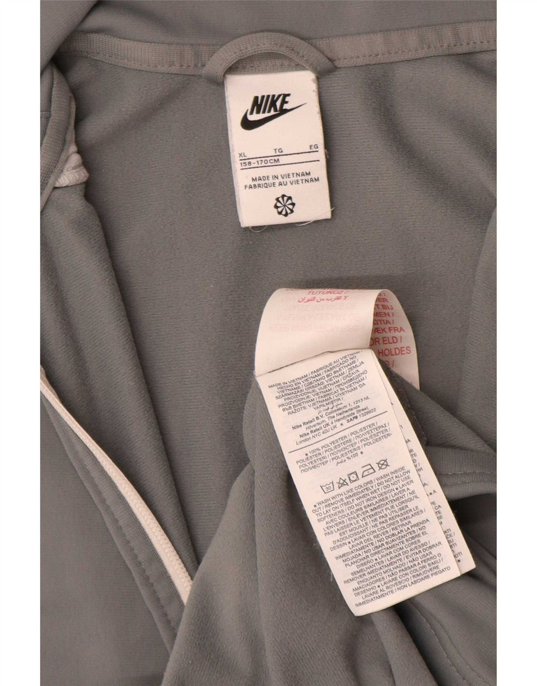 Nike træningsdragt topjakke til drenge 13-14 år XL Grå Colourblock Polyester