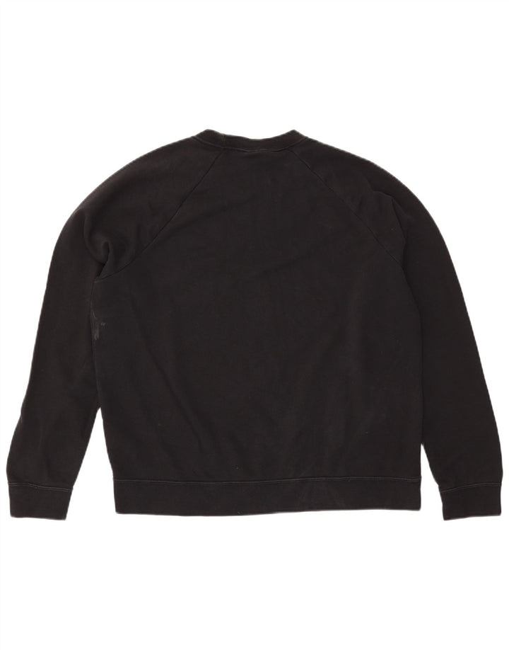 NIKE Sweatshirt Jumper UK 16 Stor sort bomuld
