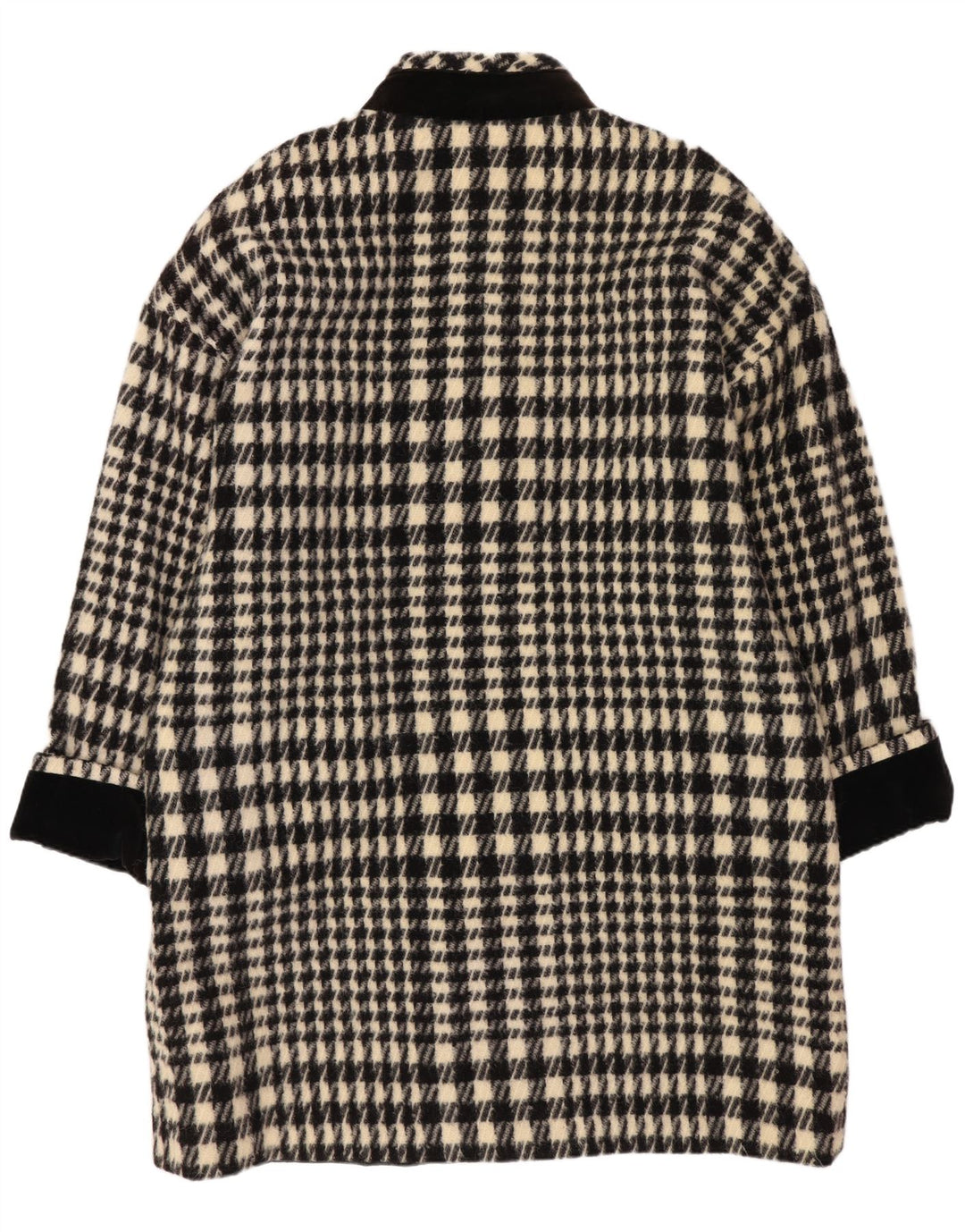 Superior overfrakke til kvinder UK 18 XL Black Houndstooth Acetate