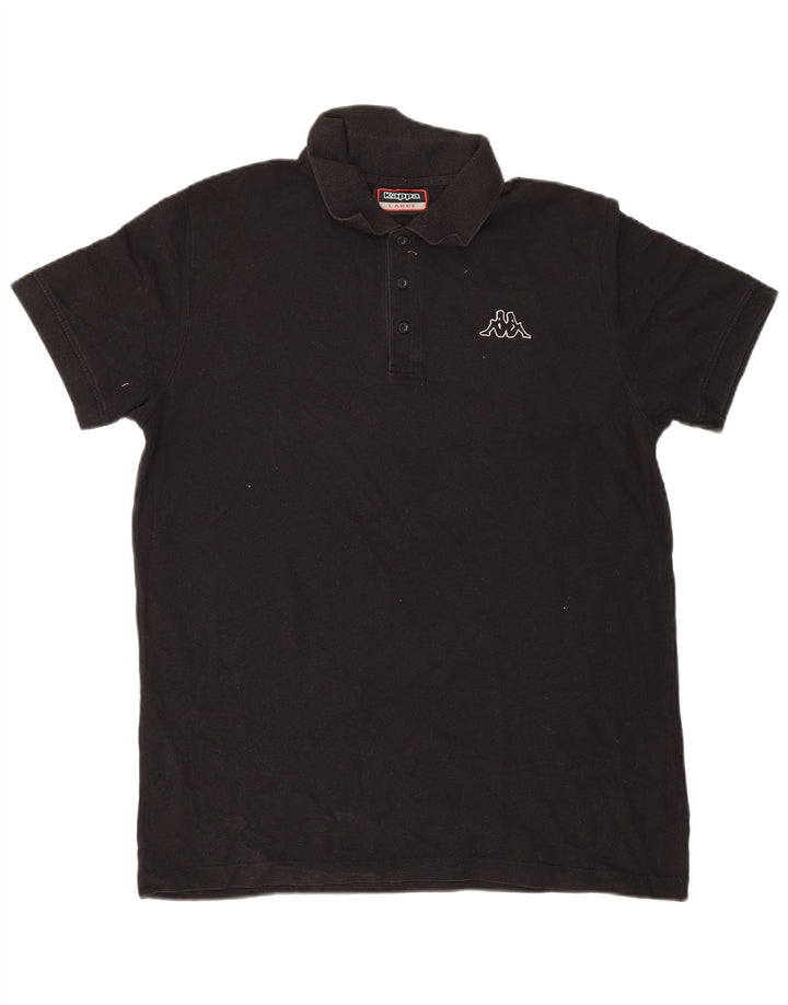 Kappa herre poloshirt stor sort bomuld