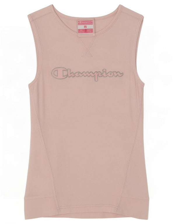 Champion Piger Grafisk Vest Top 9-10 År Medium Pink Bomuld Sports