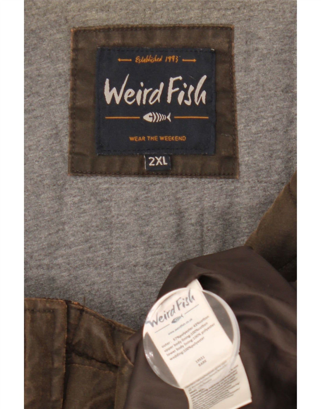 Weird Fish Herre Polstret Gilet UK 44 2XL Brun Polyester