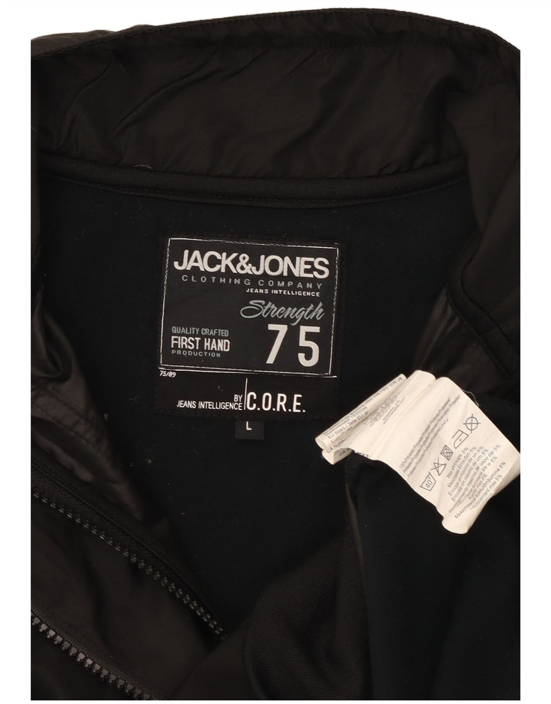 Jack & Jones Herre Bomber Jacket UK 40 Stor Sort Polyester