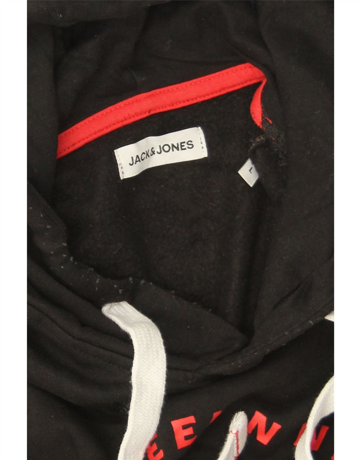 Jack & Jones Grafisk hættetrøje til mænd, stor sort