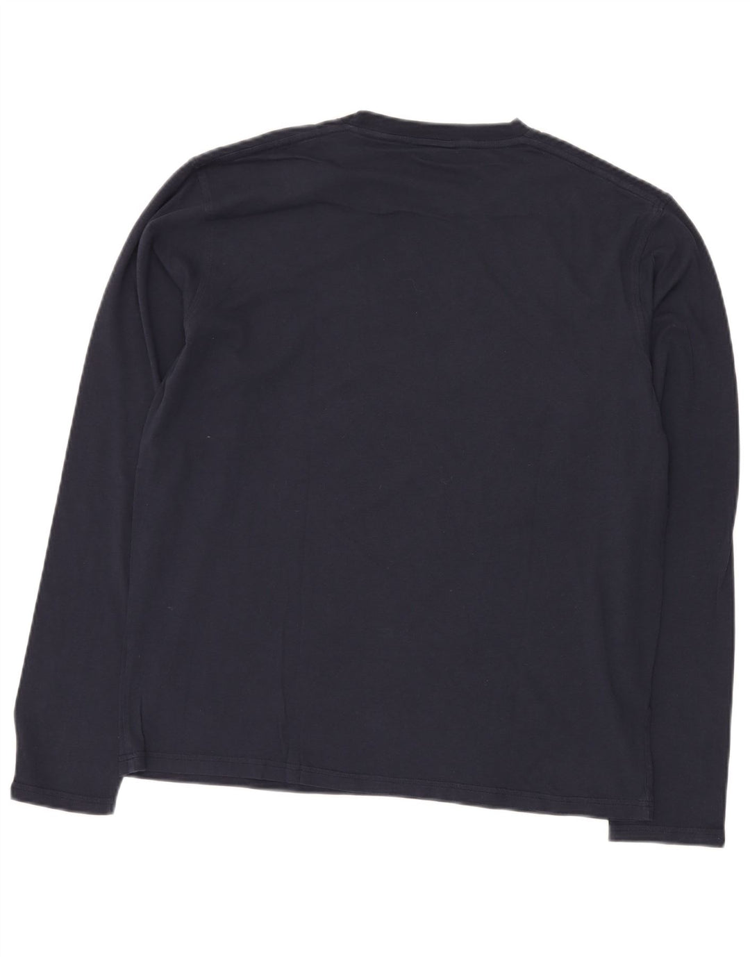 DIESEL Herre grafisk top langærmet XL marineblå bomuld