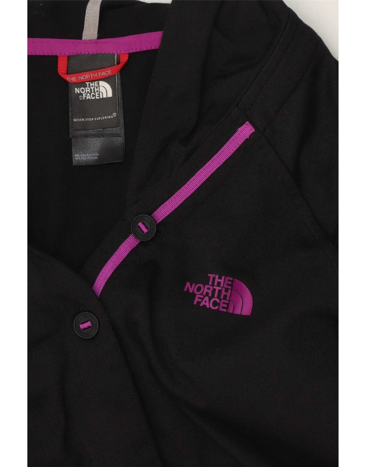 The North Face Dame Hooded Tracksuit Top Jacket UK 14 Medium Black