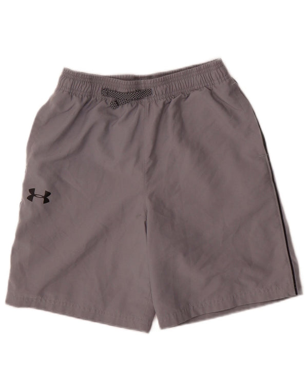 Under Armour Boys Heat Gear Grafiske sportsshorts 11-12 år Large Grå