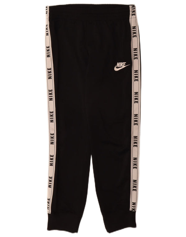 Nike Girls Graphic Tracksuit Trousers 12-13 Years Large Black Colourblock
